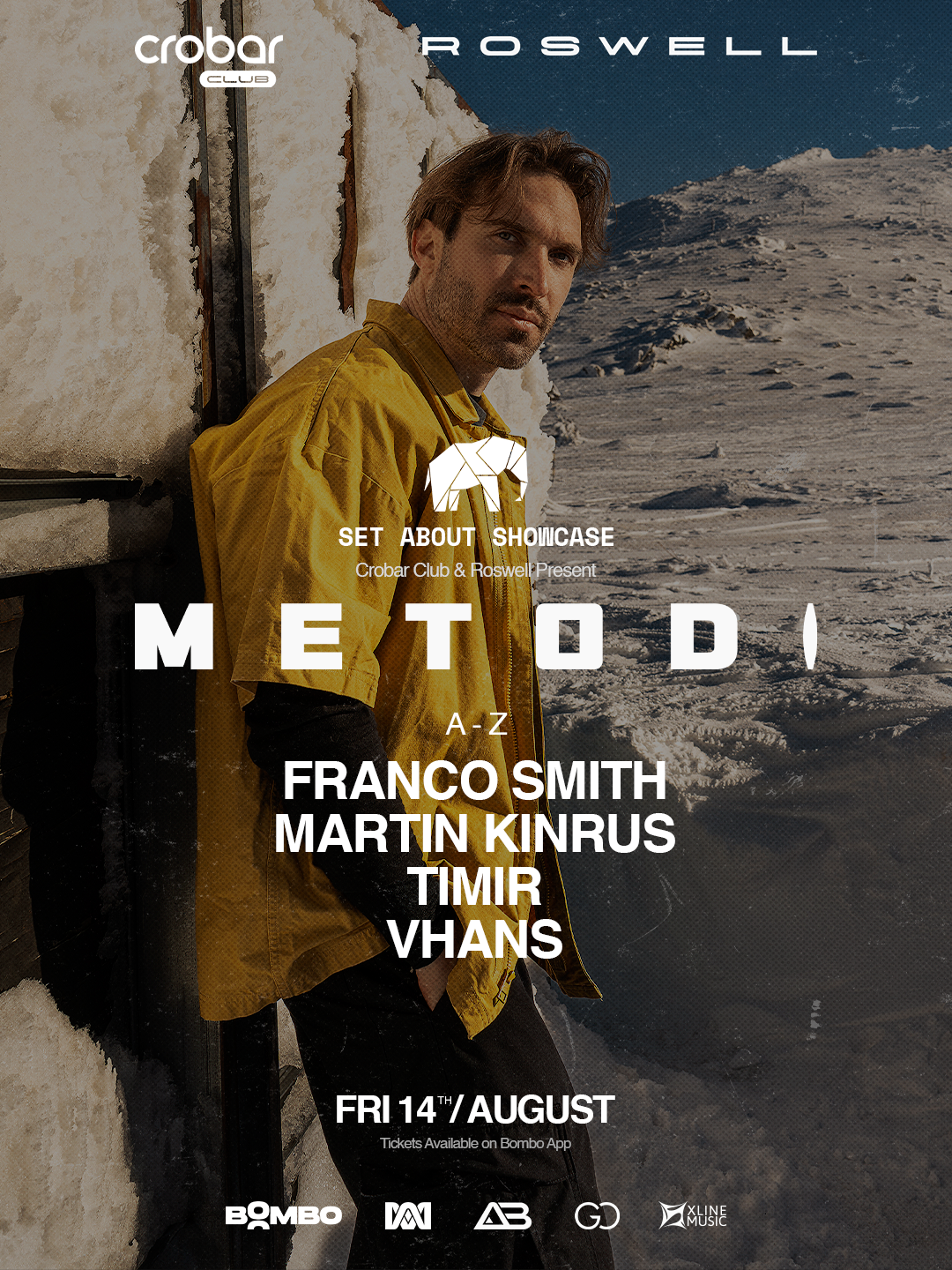 Flyer oficial Set About Showcase — Metodi en Crobar Club